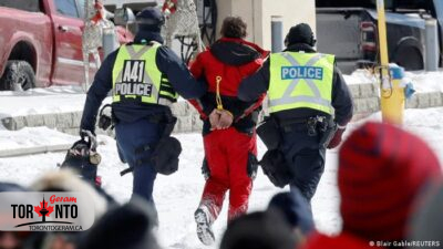 اعتصاب کامیون‌ داران کانادا؛ دستگیری ۱۰۰معترض