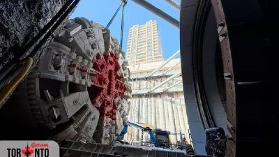 حفاری بخش مرکزی تونل خط انتاریو لاین در تورنتو آغاز شد